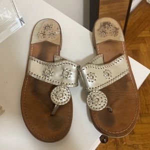 Jack Rogers Sandals size 10 platinum